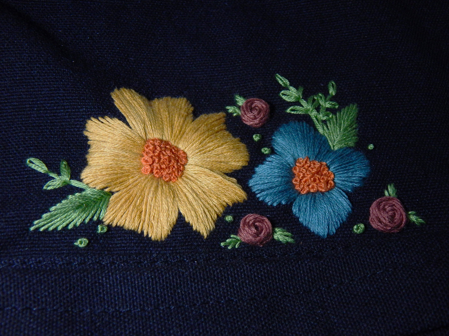 Embroidered Flower Mini Backpack