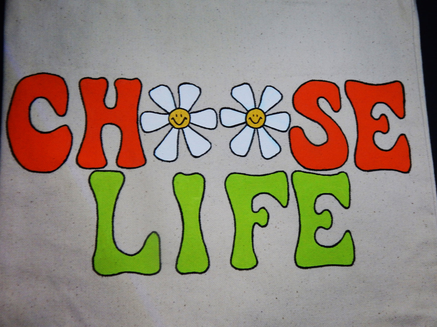 Groovy Choose Life Tote Bag