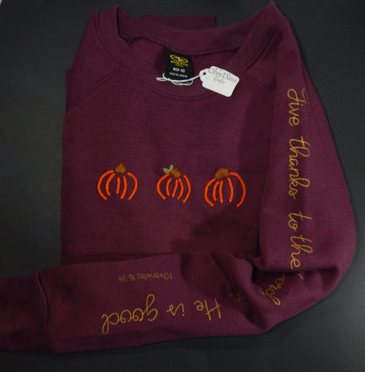 Thankful Pumpkin Crewneck Sweater