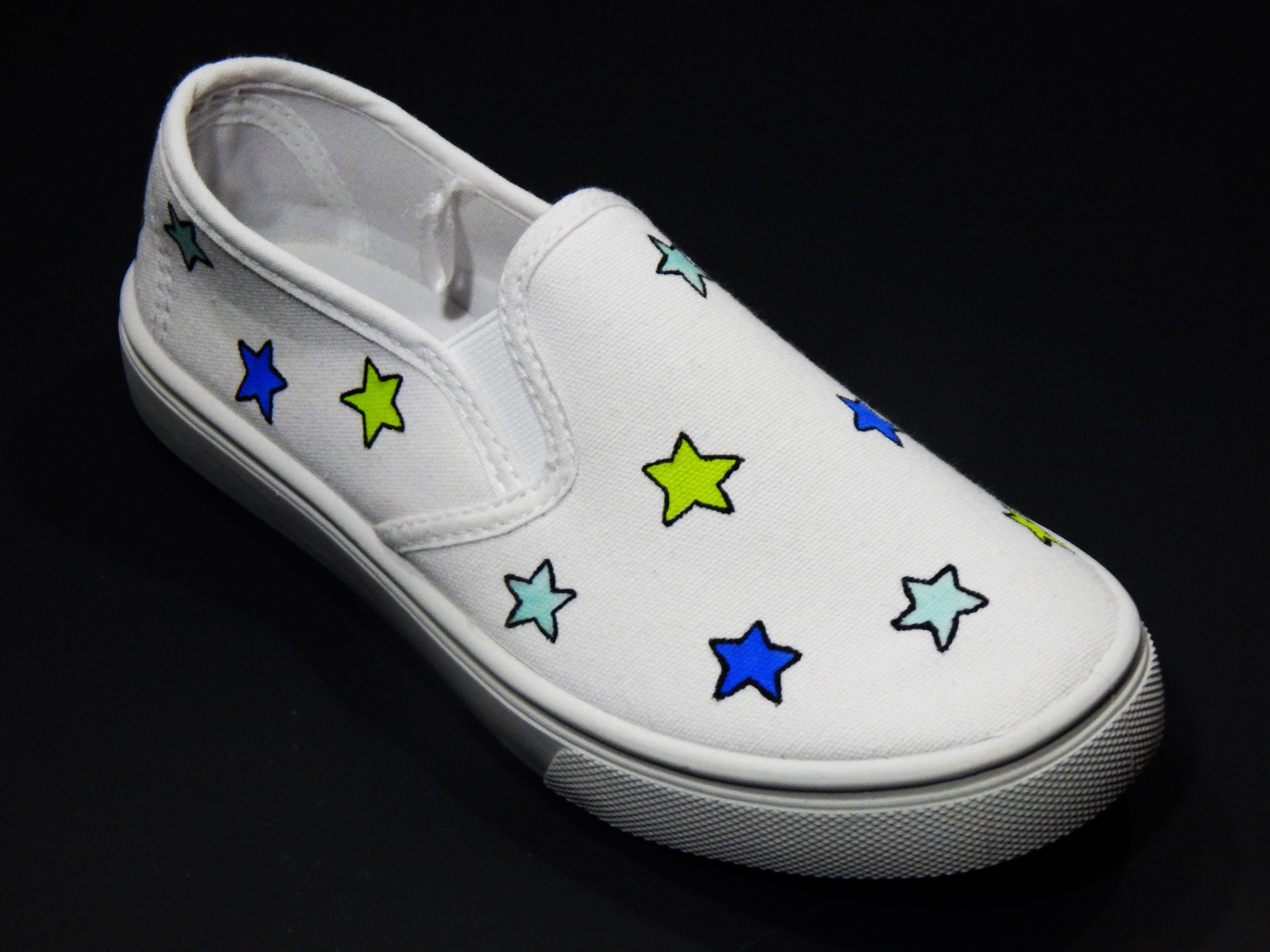 Glow in the Dark Star Slip on Sneakers for Kids