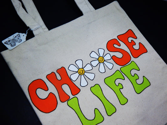 Groovy Choose Life Tote Bag